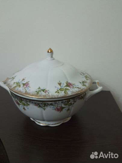 Супница (Роза),фарфоровые