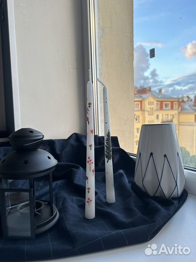 Свеча с росписью