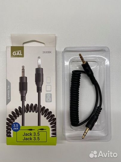 Кабель аудио-видео Gal (3.5 мм - 3.5 мм), AUX, 1 м