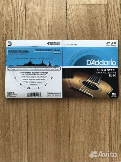 Струны для акустической гитары D'Addario