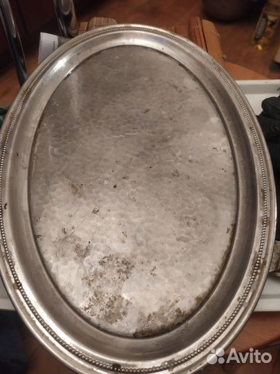 Поднос мельхиор 40х25