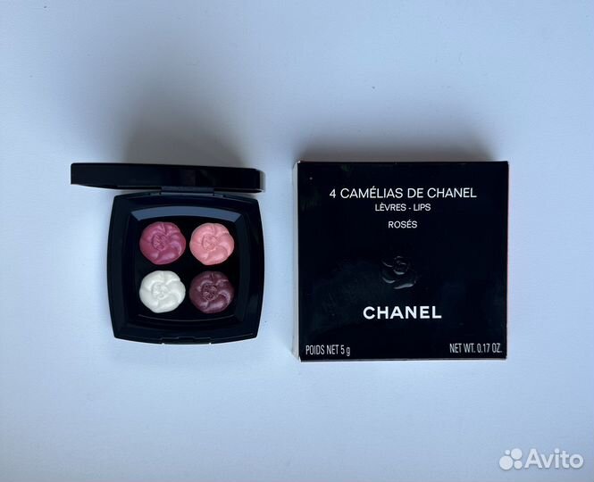 Chanel палетка помад 4 camelias roses