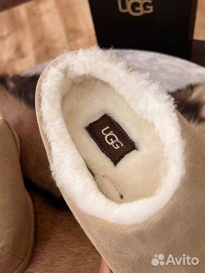 Мюли сабо тапочки UGG Pumped Slide Beige