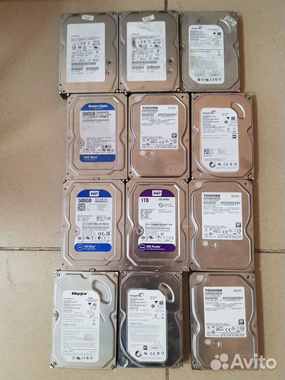 Жесткий диск 500gb, 1tb нерабочие