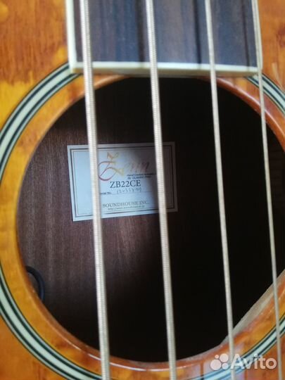 Zenn ZB22CE FL акустическая безладовая бас гитара
