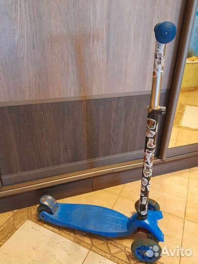 Самокат детский трехколесный светящиеся колеса