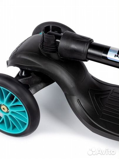 Самокат детский baby бирюзовый/черный