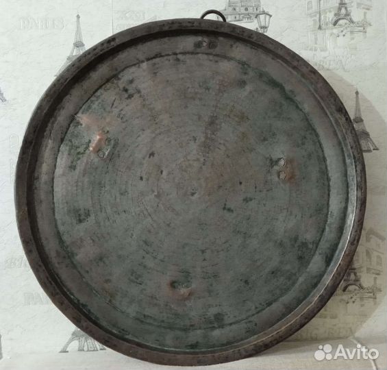 Поднос - столик медный старинный