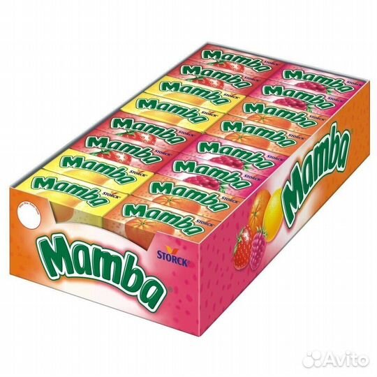 Жевательные конфеты Mamba Ассорти 26,5г