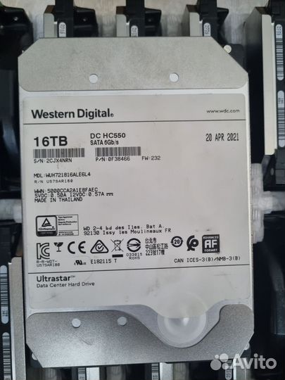 Жесткий диск Western Digital DC HC550 16 тб