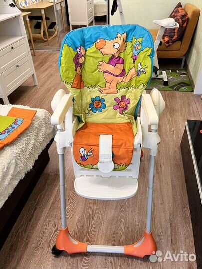Стульчик Chicco polly 2 в 1 Wood friends
