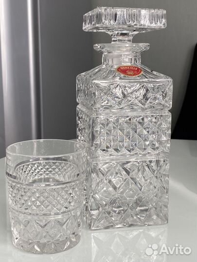 Штоф хрустальный для виски набор