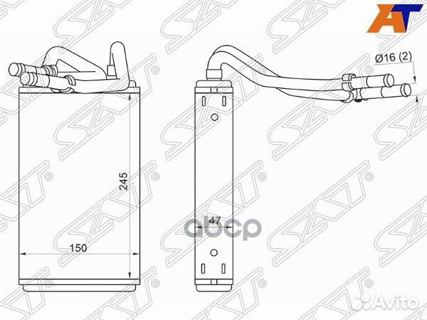 Радиатор отопителя салона ford transit 00- ST-F