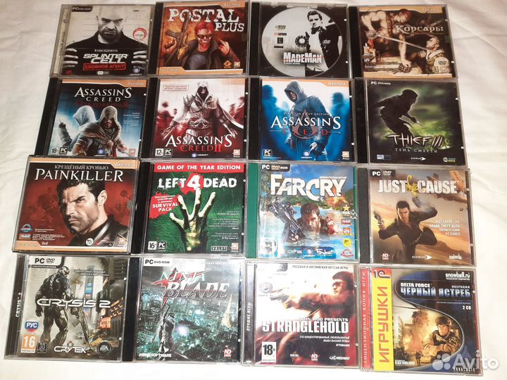 Компьютерные игры (б/у, 16 игр, экшен/стрелялки)