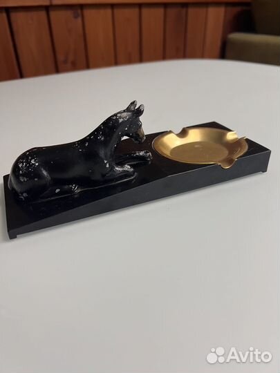 Пепельница карболит металл Конь Винтаж СССР