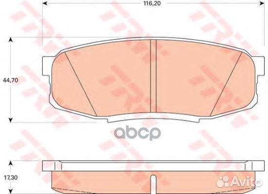 Колодки тормозные GDB3491 TRW