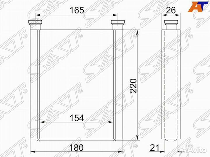 Радиатор отопителя салона toyota premio/allion/wis