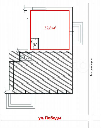 Помещение для торговли или услуг на первой линии