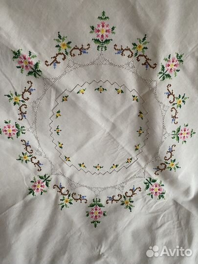 Скатерть чайная винтаж 85 на 85 см