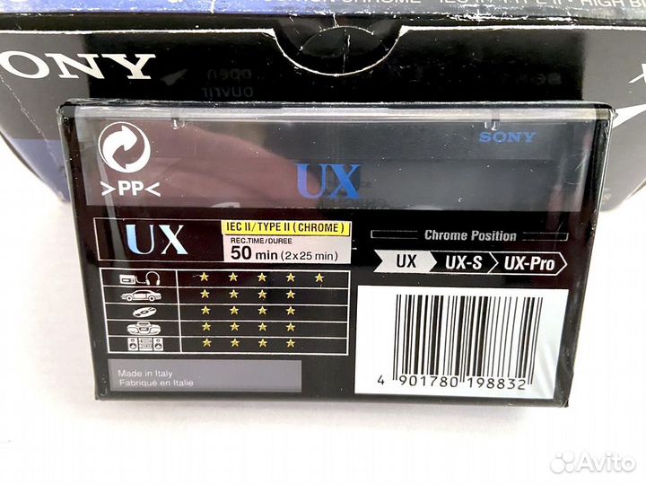 Аудиокассеты кассеты Sony UX 50 - 1998 г