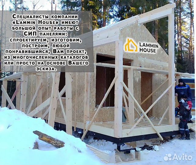 Сип панели 2500*625*224. Домокомплекты