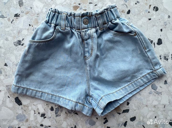 Джинсовые шорты zara 104