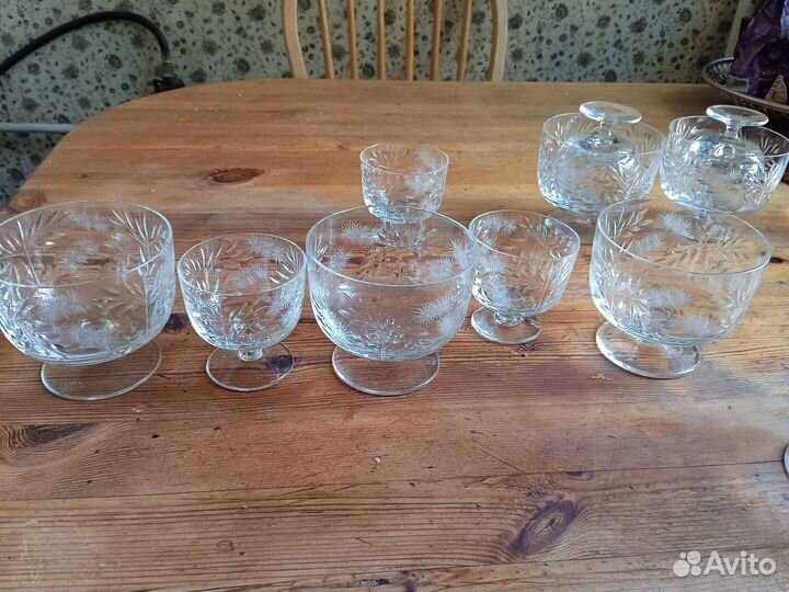 Фужеры и рюмки хрустальные СССР