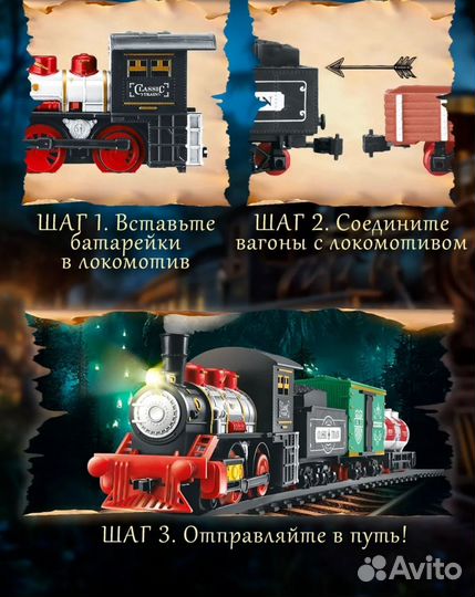 Железная дорога с электропоездом