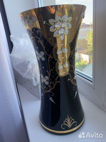 Большая ваза для цветов богемия bohemia 40см