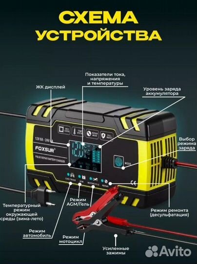 Зарядное устройство для авто аккумулятора