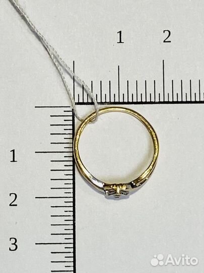 Золотое кольцо с бриллиантом (11500)*