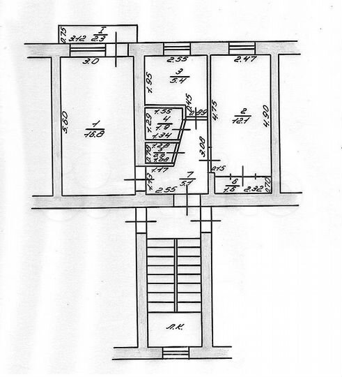 2-к. квартира, 43,8 м², 3/5 эт.