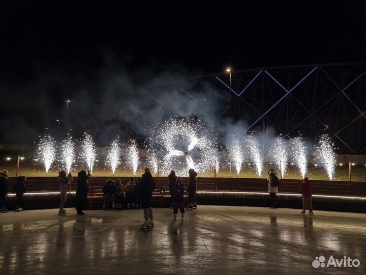 Пиро вертушка, холодные фонтаны