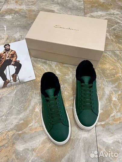 Мужские Кеды Santoni на меху