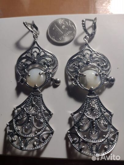 Серьги Олимпиада скань винтаж