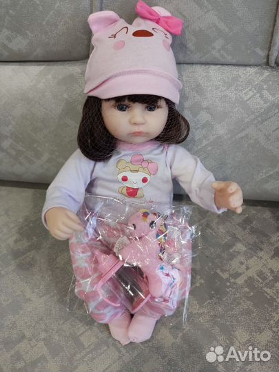 Кукла реборн девочка, 42см.Набор для ухода
