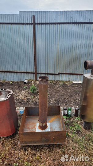 Печь для бани с баком на дровах
