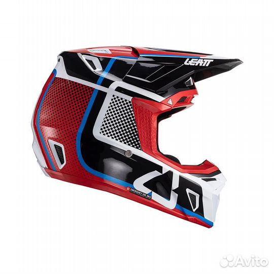 Чepнo-Kpacный Шлем Leatt Moto 8.5 Helmet Кit Rеd