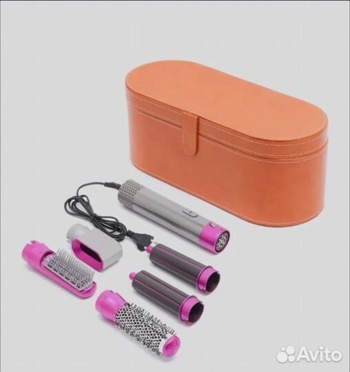 Стайлер для волос 5в1 в кейсе,фен щётка 5насадок