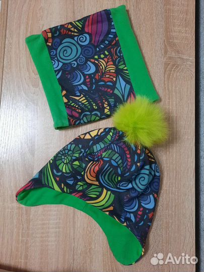 Шапка и снуд для девочки (демисезон)