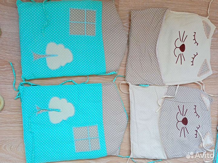 Постельное бельё в детскую кроватку с бортиками