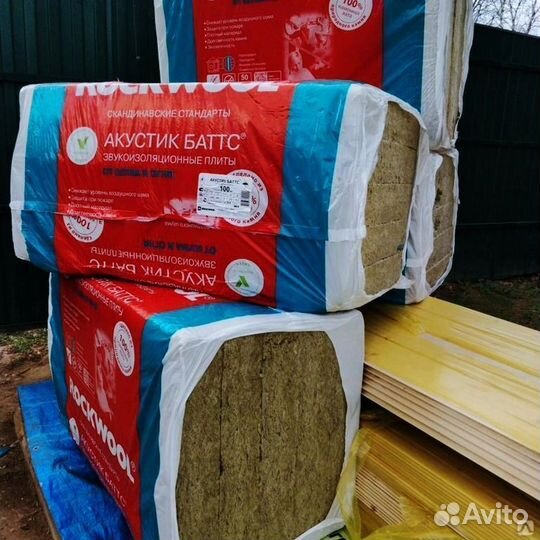 Rockwool Акустик Баттс, пл 45, 1000*600*100мм