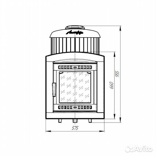Печь Для Бани Атмосфера L ктт ламели «Пироксенит»