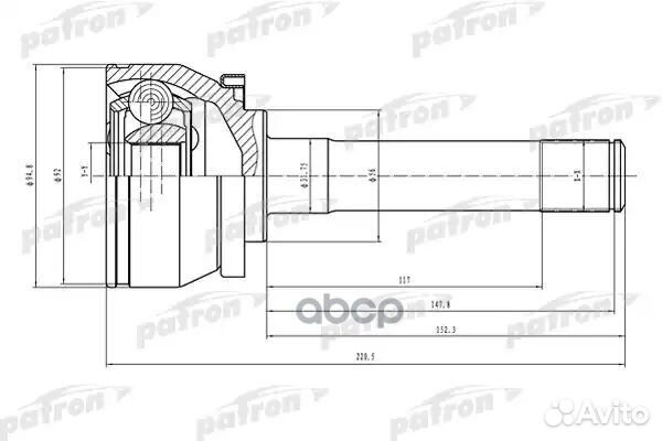 Шрус наружный 28x56x34 hyundai terracan 01- PCV