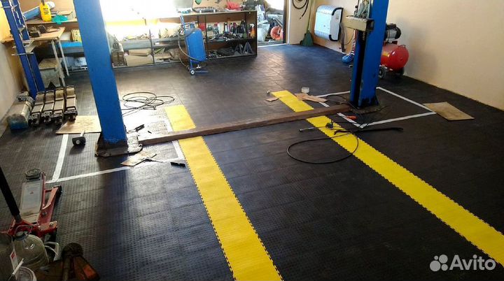 Модульная пвх-плитка для цеха