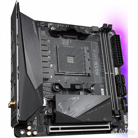 Материнская плата Gigabyte B550I aorus PRO AX, Socket AM4, AMD B550, 2xDDR4-3200, hdmi+hdmi+DP, 1xPC