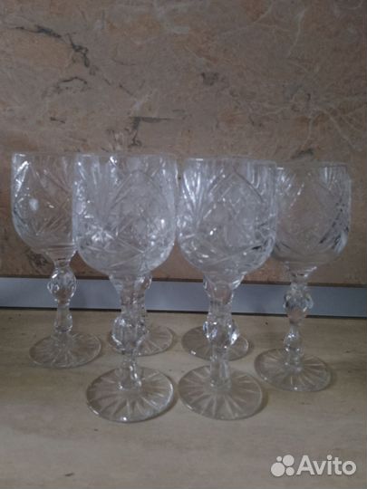 Фужеры, бокалы хрустальные