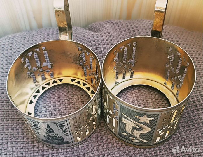 Серебряные подстаканники. Москва и 50лет 1917 люкс