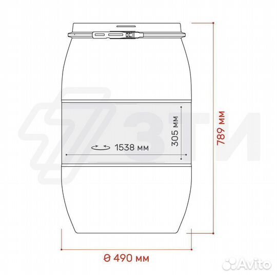 Бочка пластиковая 127 литров для воды