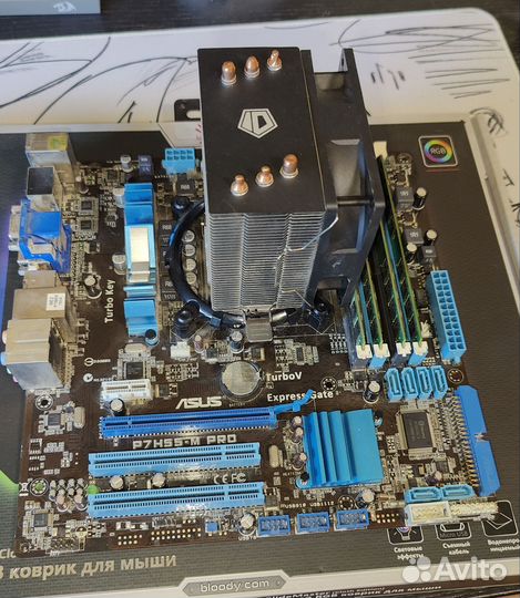 Asus p7h55 m pro + i7 870 + 12гб